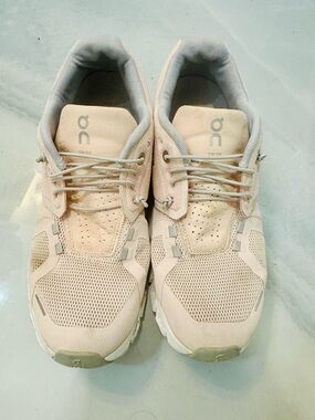 On Running Women's Sneakers in Light Pink and Gray